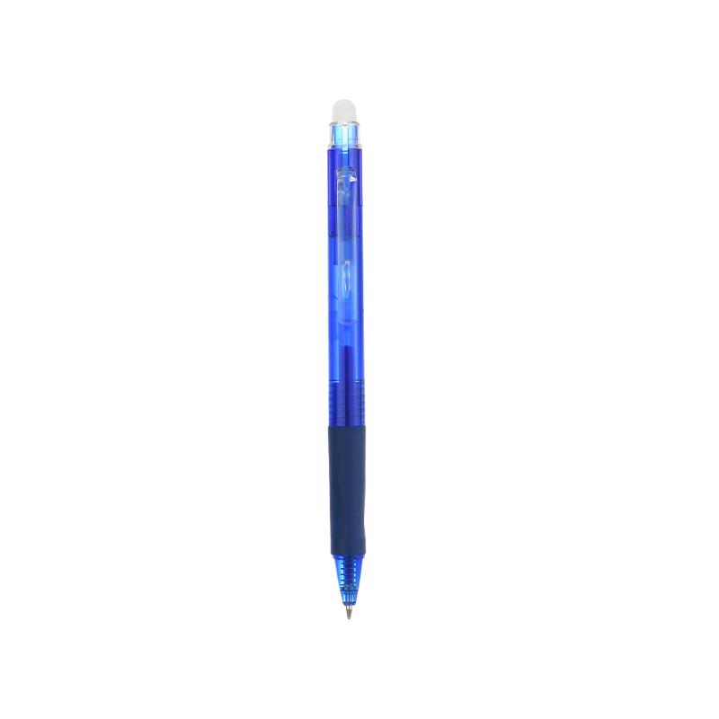 Customizable 0.5mm Thermo-Erasable Clickable Rollerball Pen, Crystal Blue with Magic Eraser, LOGO Customization Available.