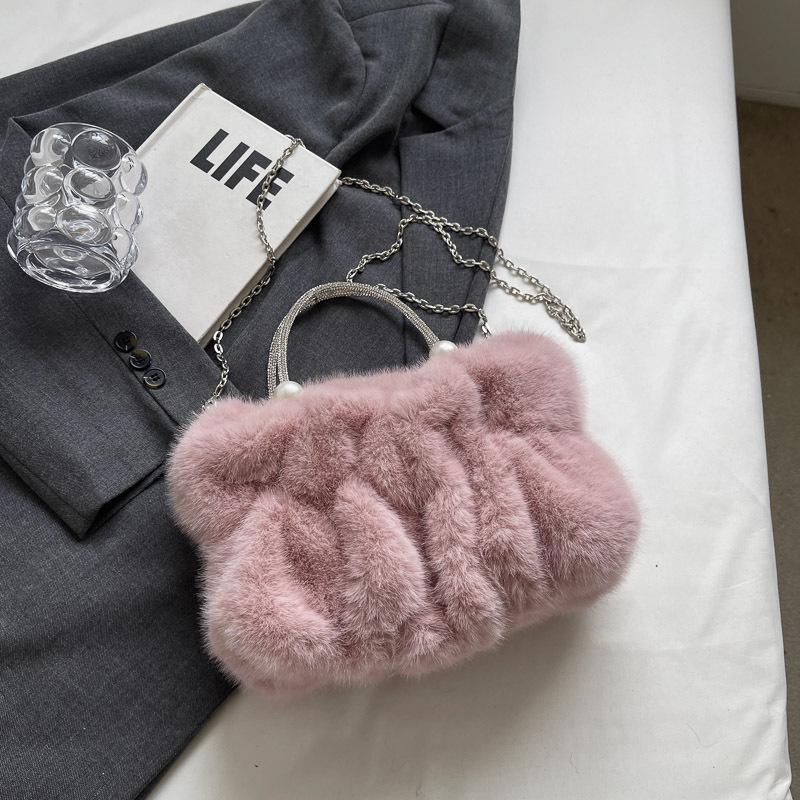 Mao Mao bag women's bag pleated cloud bag 2025 tide daily shoulder messenger bag handbag high value plush bag