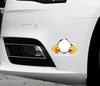 Funny Duck Butt Car Sticker Reflective Vinyl Decal for Gas Cap Door Motorcycle Helmet Waterproof Automotive Exterior Decor