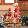 Christmas Retractable Biscuit Doll Christmas Couple Doll Pose for A Gift