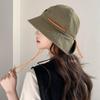 Fashion Drawstring Fisherman Hat Foldable Sun Protection Quick-Drying Travel Sun Hat Wide Brim Hiking Hat