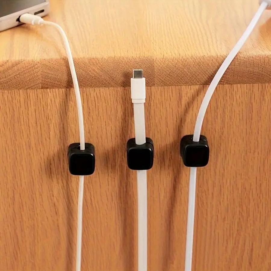 3/6 pezzi clip per cavi magnetici cavo supporto per cavo regolabile liscio sotto la scrivania supporto per organizzatore di cavi per la gestione dei cavi