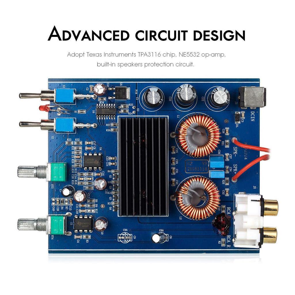 Mini Cyfrowy Wzmacniacz Mocy 100W Kompatybilny z Subwooferem Kompatybilny z Pełnym Zakresem Częstotliwości Wzmacniacz Mocy [Nobsound G2]