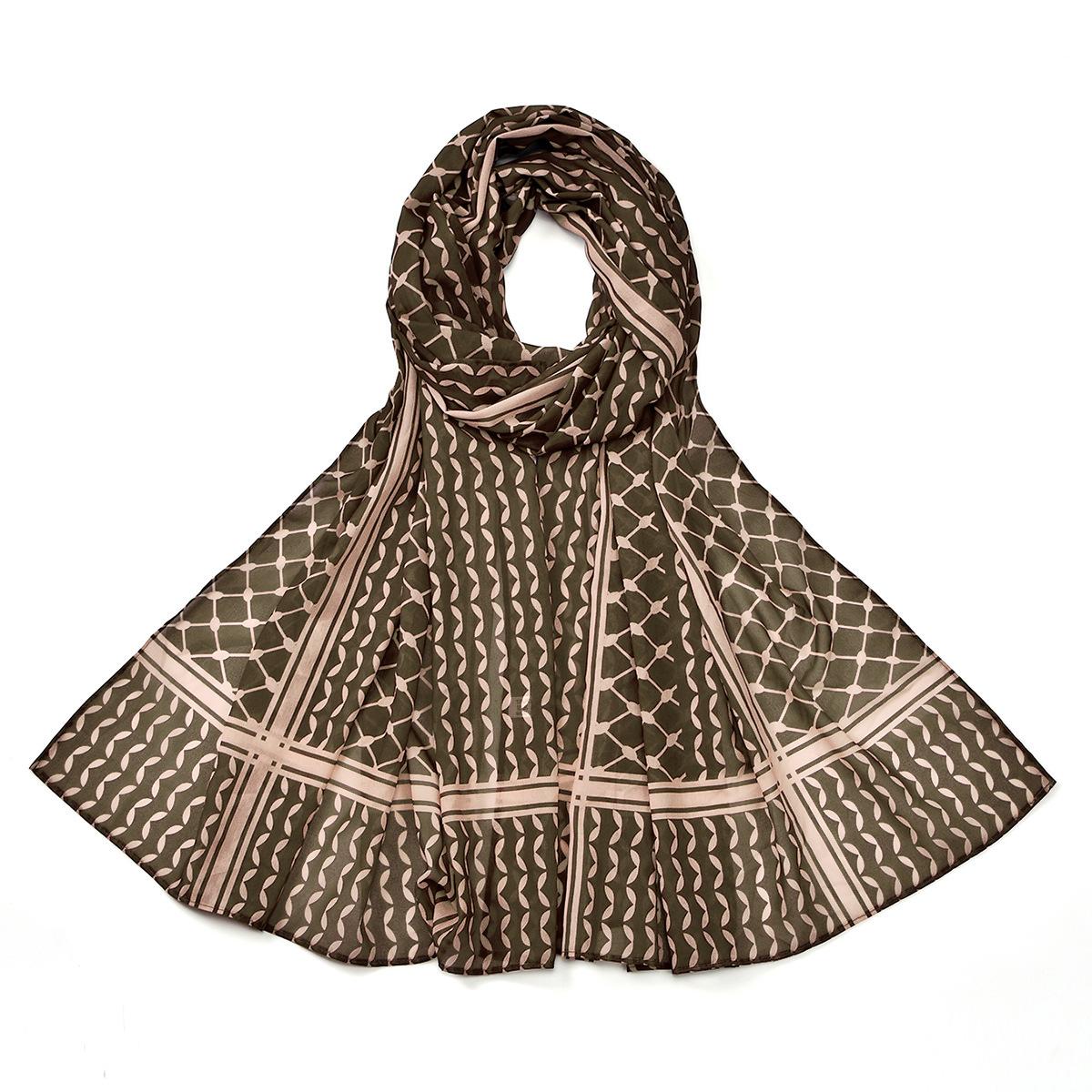 

Новый шифоновый платок с принтом Арабский платок Ближний Восток Дубай Палестина платок 180