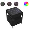VidaXL Table de chevet avec LED infini noir 40x40x51 cm 3284101