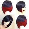 Elegant Short Mix Color Hair Wig With Natural Straight Synthetic Hair For Cosplay
