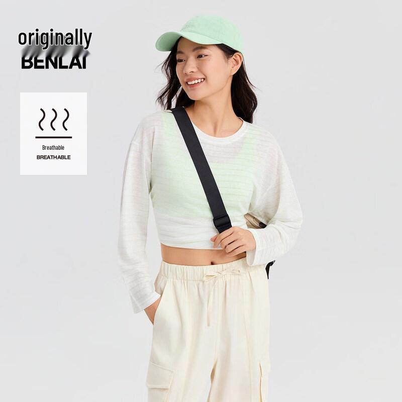 Women's Lightweight Striped Long-Sleeve T-Shirt