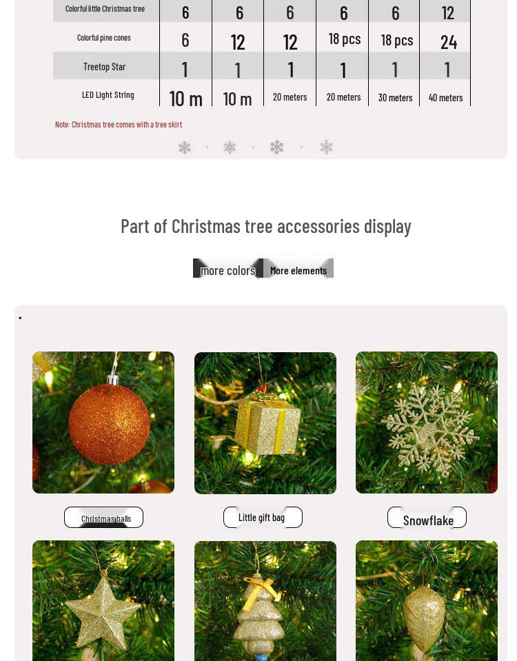 Large Luminous Christmas Tree 1.5m/1.8m/2.1m with Luxury Encrypted Ornaments