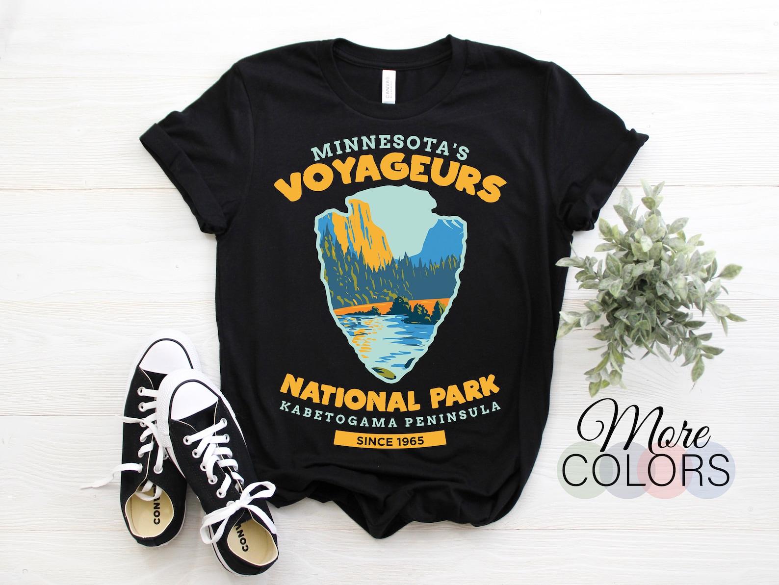 Voyageurs National Park US Vintage T-Shirt, USA Minnesota Parks Lover Gifts, Adventure Outdoors, Camping Hiking Travel Souvenirs Present, 160