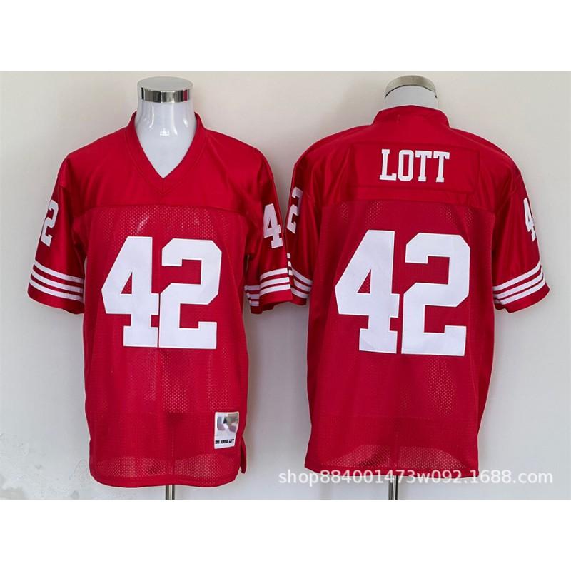 San Francisco 49ers Retro Football Jersey Mens Cotton Blend Training Uniform American Practice Fan Wear