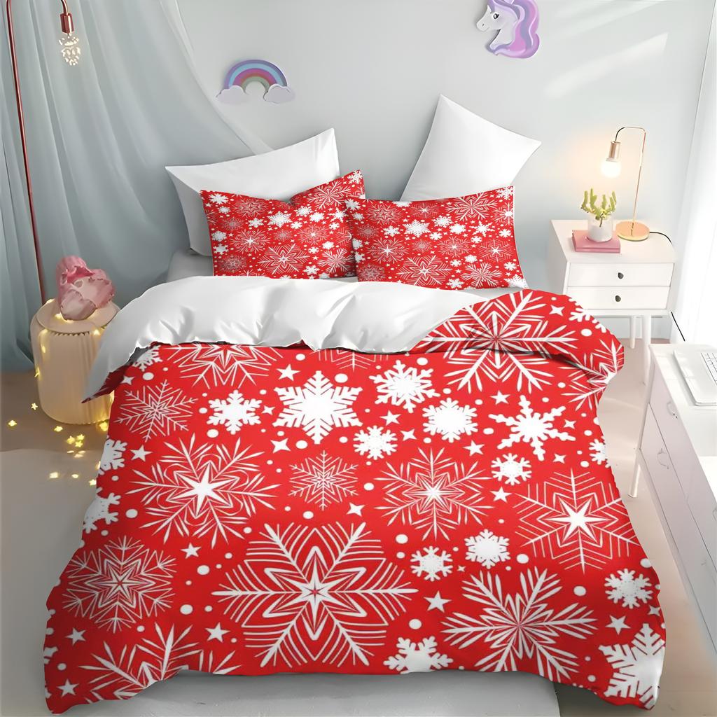 Merry Christmas Cover Quilt Cartoon Duvet Printing Home Breathable Children's Bedding Custom Made Set Kingreathable Bedding