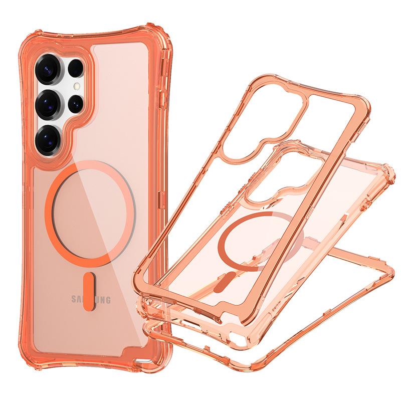 New Samsung S25 ULTRA Magnetic Transparent Three In One Phone Case