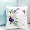 Purple Letter Print Pillowcase Sofa Cushion Cover Office Simple  Decorative Pillow