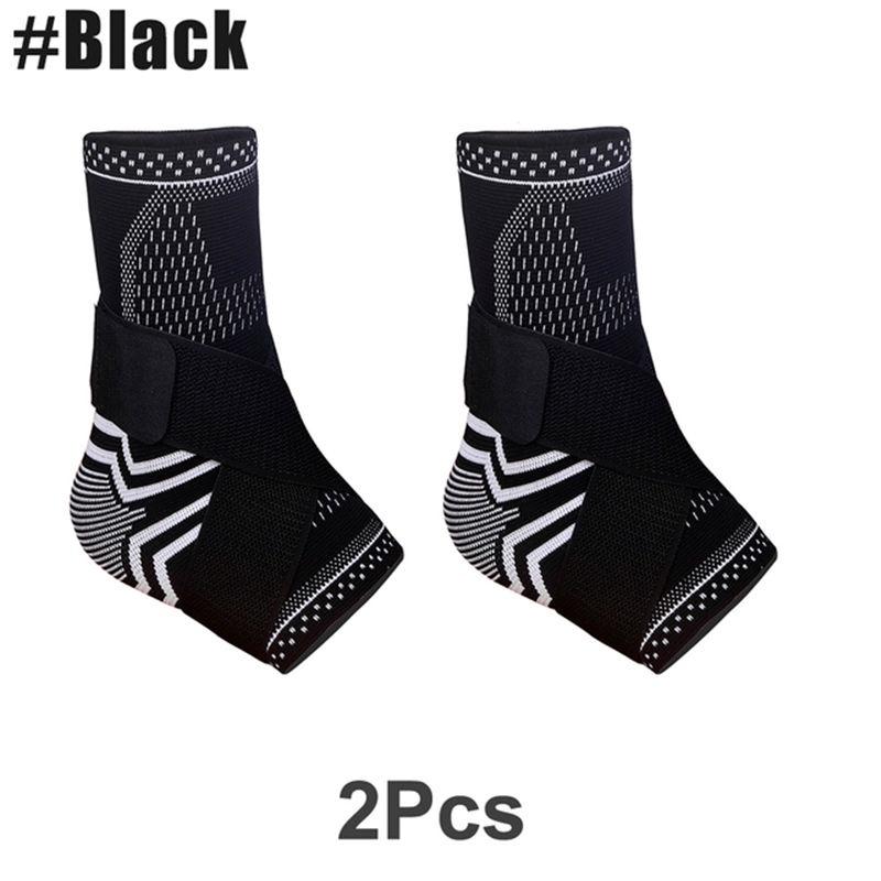 

1 пара бандажей для поддержки голеностопного сустава, регулируемый компрессионный рукав для поддержки ахиллова сухожилия и подошвенного фасциита, растяжения лодыжки S чёрный
