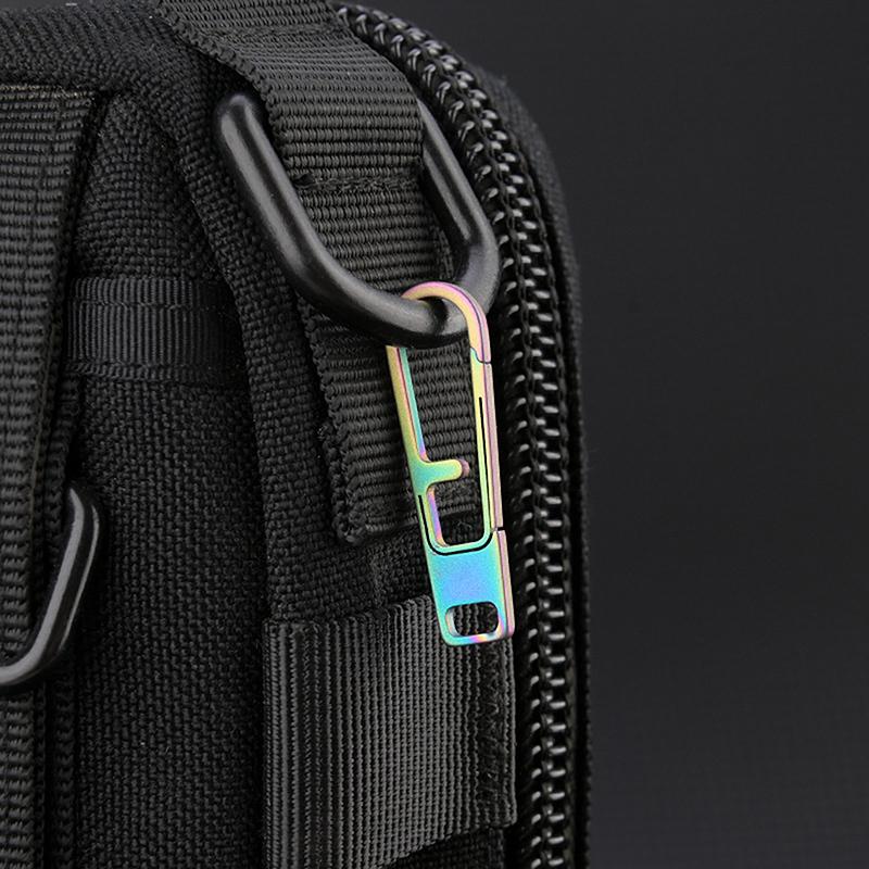 Titanium Alloy Zipper Puller Connector Keychain Portable Outdoor Small Tool for Bag Clothes Hardware Accessory