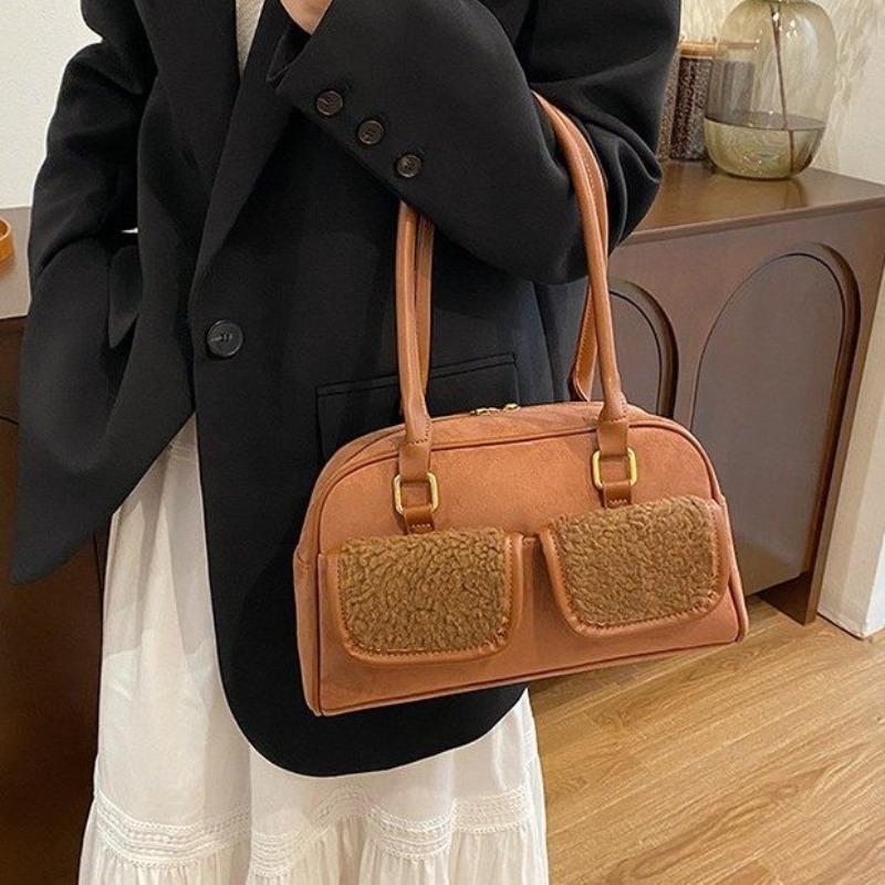 New simple elegant sweet and versatile autumn small crossbody bag with contrasting color shoulder small square bag
