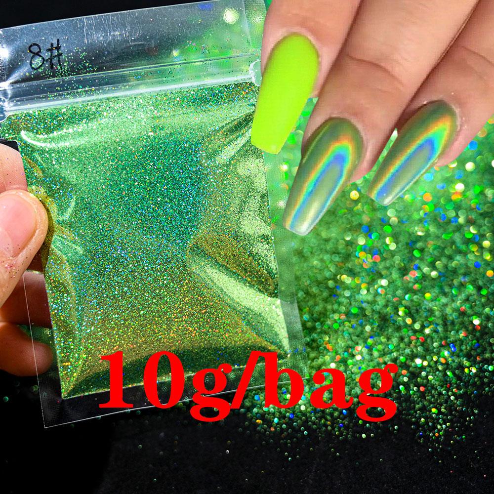 0.2mm Christmas Laser Chrome Red Glitter Powder 10G Ultra Fine Holographic Nail Pigment for Nail Gel Polish Reflective Pigment