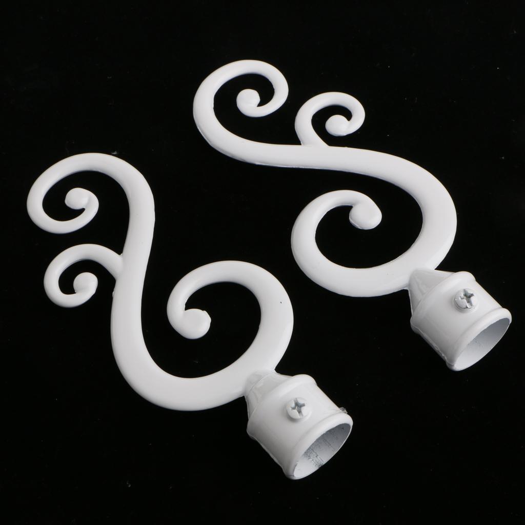 Curtain Recess Brackets Drapery Pole Ornament For 22mm Poles