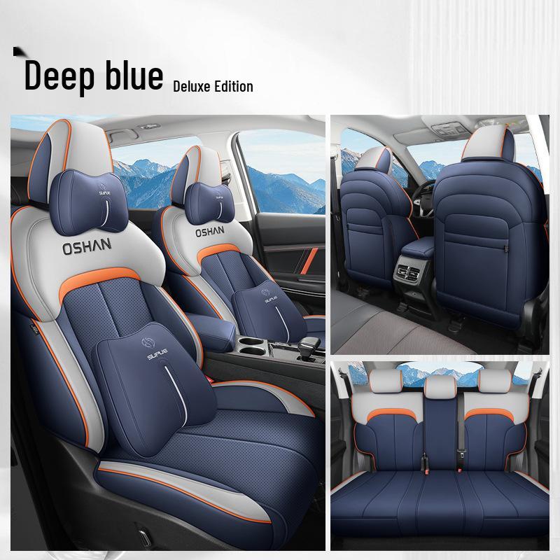 Oshan X7PLUS Leather Car Seat Cushion: All-Season, Sports Style, for Seven-Seaters
