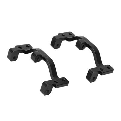 2Pcs Aluminum Alloy Pull Rod Base Metal Pull Rod Base Seat for WPL C24 C14 C14K C24K 1 16 RC CarBlack
