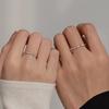Bamboo Joint Couple Ring: S925 Sterling Silver, Chinese Style, Gift for Men & Women