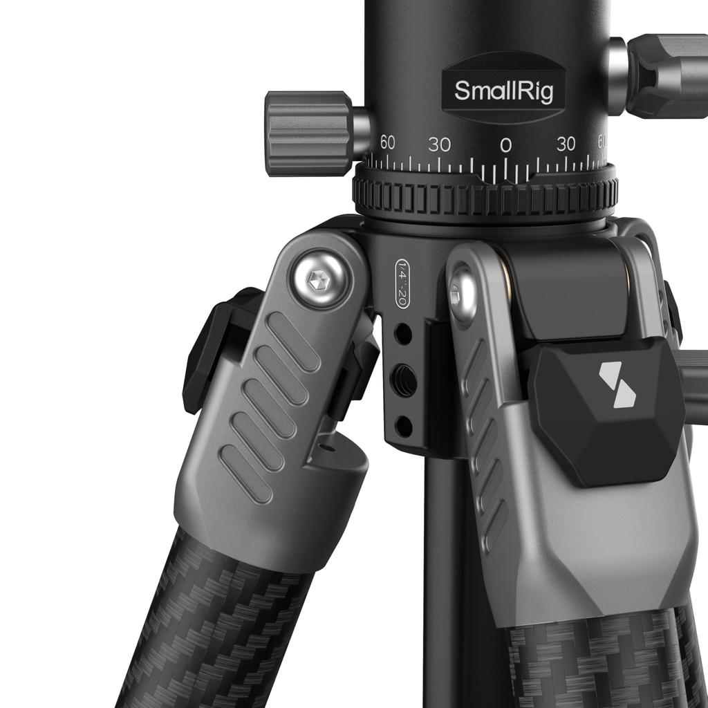SmallRig 160cm Portable Photo Carbon Fiber Tripod with Ball Maximum Load Capacity Weight Folded Length Travel Tripod for Photography 360° Head, 5kg,