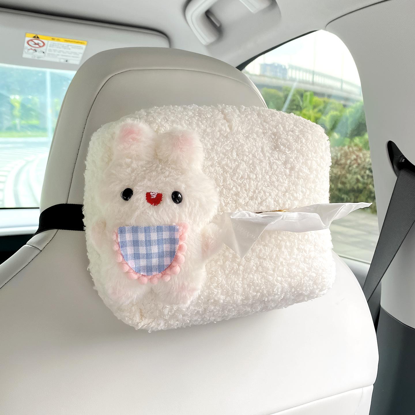 

Apron Rabbit Series Car Interior Tissue Box, Car Seat Belt Shoulder Protection, Soft And Comfortable Car Storage Decoration