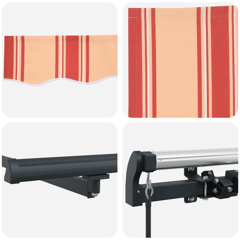Retractable Awning Yellow and Orange 500 X 300 Cm