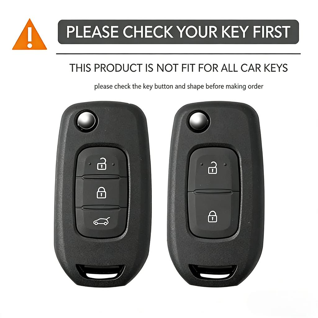Silicone Car Flip Key Case Cover for Renault Kwid 2026 Kadjar Captur Megane Sandero Stepway Logan Clio 5 2026 Arkana 2020 2026