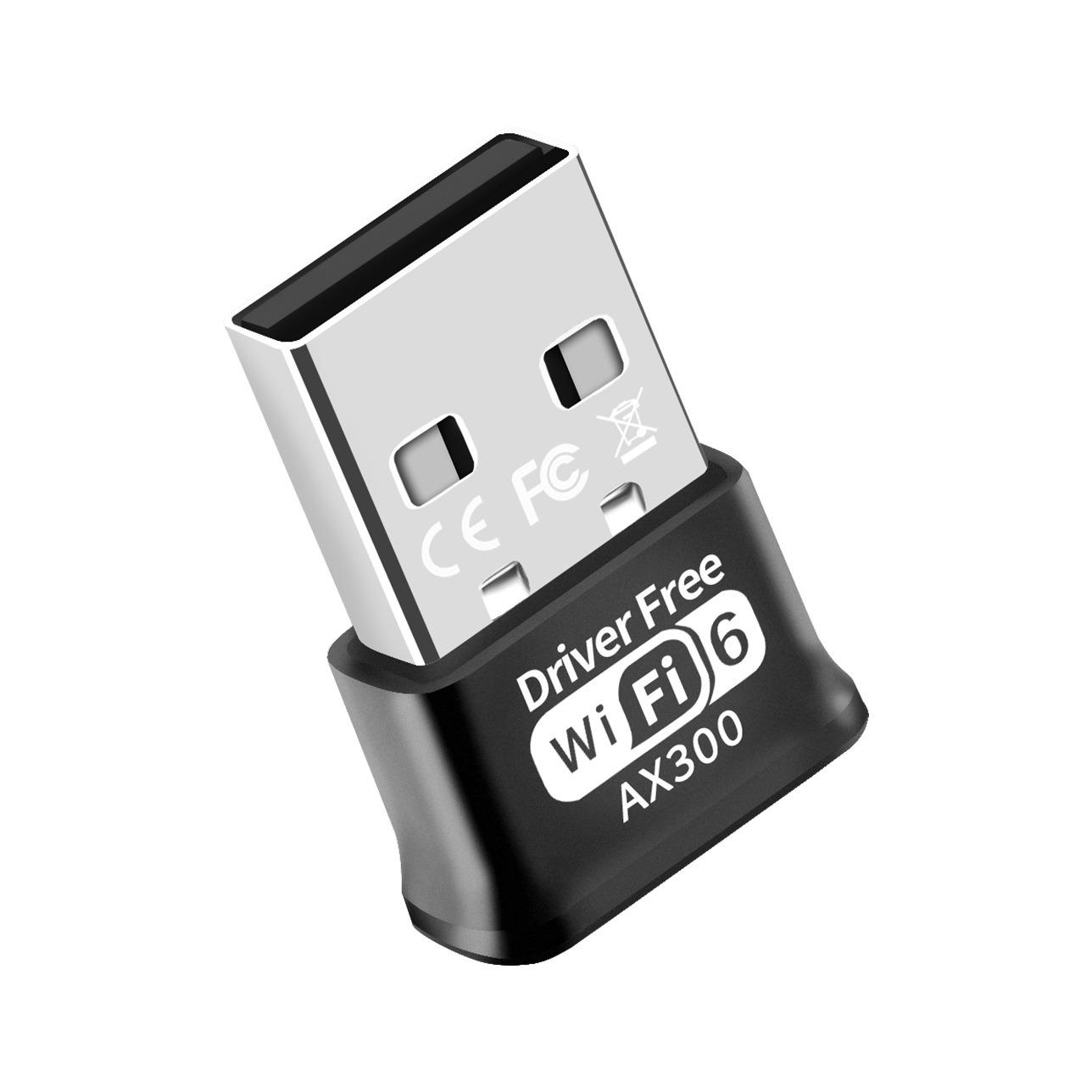 

Адаптер USB WIFI 6 AX300 Мережева карта Міні USB-донгл 2,4 ГГц 802.11AX Бездротовий донгл-приймач Для Win 7/10/11 Без драйверів