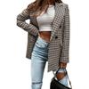 Vestito doppiopetto a quadri Fried Street Small Acket Europe Commuter da donna, taglie forti