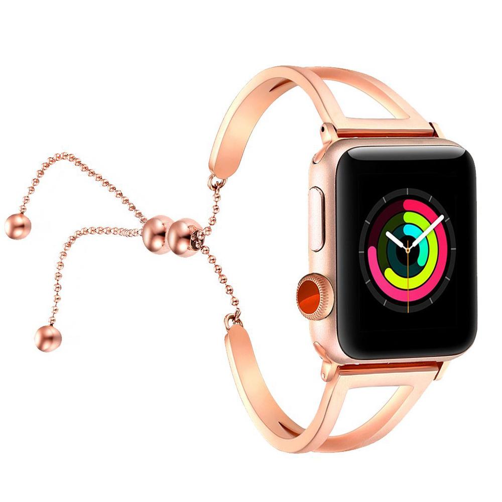 

ремінець для Apple Watch ремінець 40 мм/44 мм ремінець iwatch 38 мм 42 мм ремінець з нержавіючої сталі ремінь браслет Apple watch series 3 4 5 se 6 For 38mm or 40mm