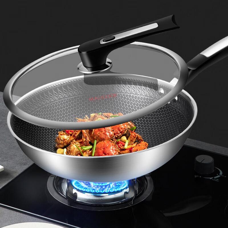 Meichu 32cm 304 Edelstahl Wok