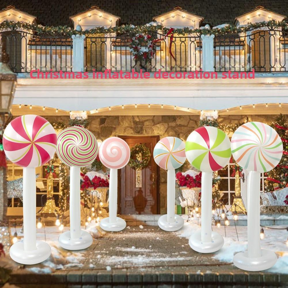 Christmas Inflatable Lollipop Decoration For Holiday Party Festive Decor