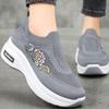 Women's Shoes, Platform Shoes, Height-increasing Shoes, Slip-on Shoes, Mother's Shoes, Fly-knitted Breathable Casual Shoes, Single Shoes