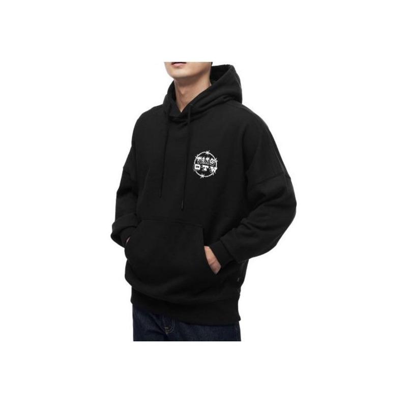 Vans Sudadera con Capucha Pulóver Estampado Gráfico Hombre Sudaderas Negro VN0A5H7TBLK