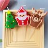 Christmas Cute Cartoon Santa Claus Elk Christmas Tree Candle Cake Children Party Decoration Candle