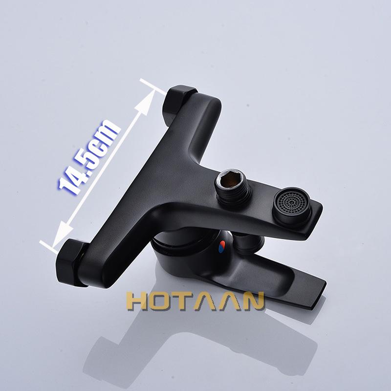 . Black Finish New Wall Mounted shower faucet Bathroom Bathtub Handheld Shower Tap Mixer Faucet  YT-5339-H