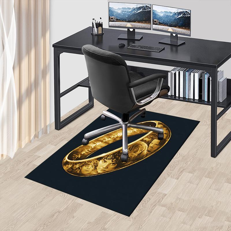 

Lord of the Rings,Fellowship of the Ring Polyester Office Carpet Chair Mats, Home Decor Dormitory Floor Protector with Anti-Skid Backing, La 60cm by 90cm