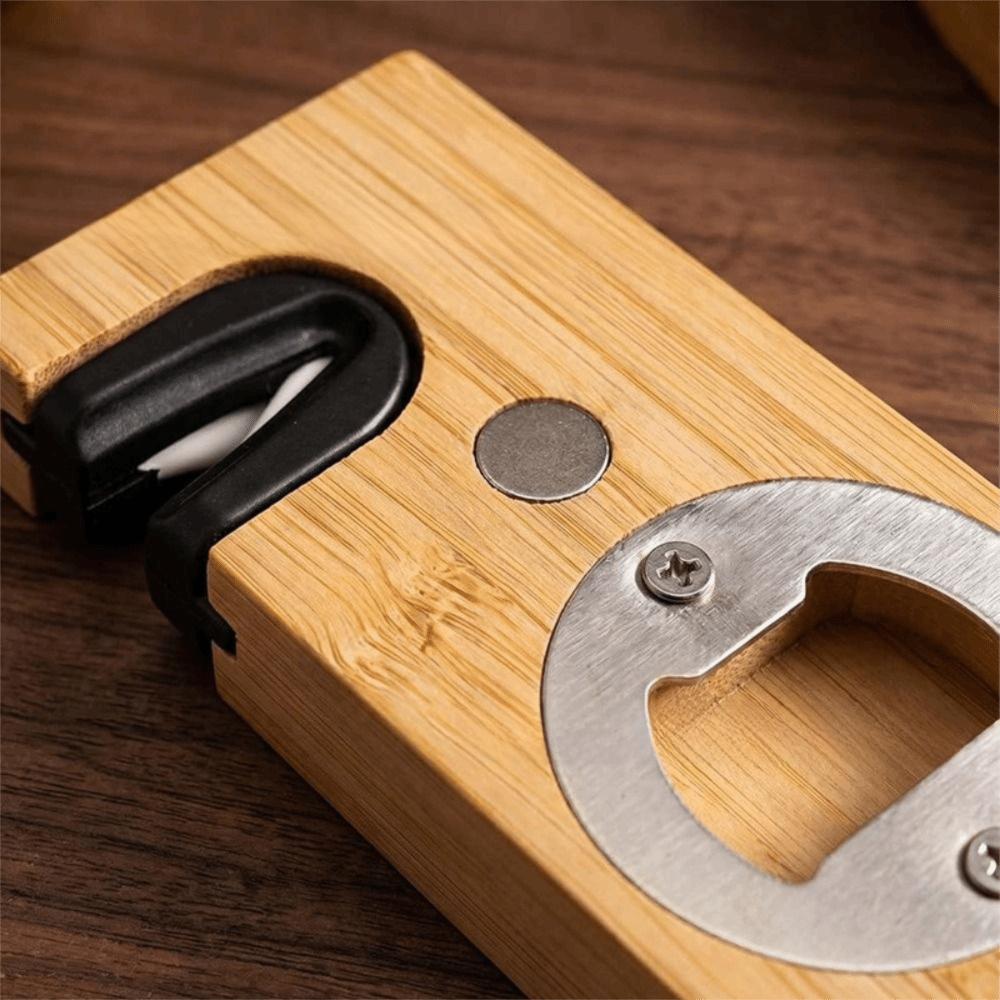 Magnetic Feature Beer Bottle Opener Rectangle 2 In 1 Bottle Tapper Jar Remover Party Gadgets