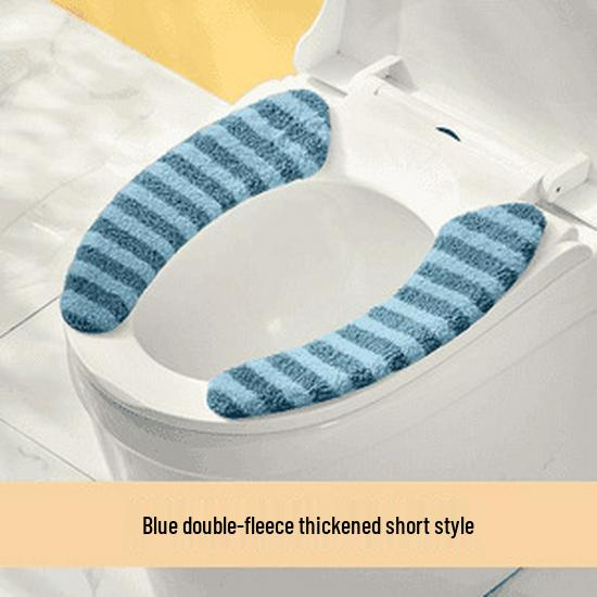 

Universal Fleece Toilet Seat Cushion - All-Season, Waterproof, Stick-On Pad for Winter Warmth