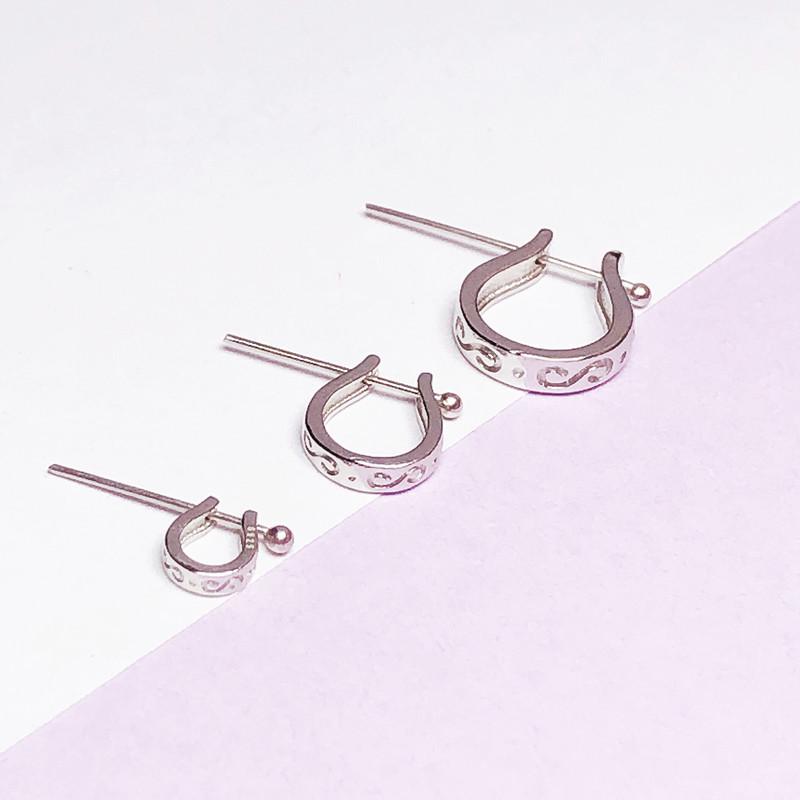 925 Sterling Silver Peace Buckle Pendant Holder Clip for Jade Pendants