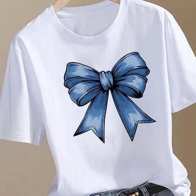 (Tamaño asiático) tendencia 90s encantador Moda Femenina Estampado Ropa Femenina Camiseta Camiseta Top Mujer Manga Corta Camisetas Gráficas