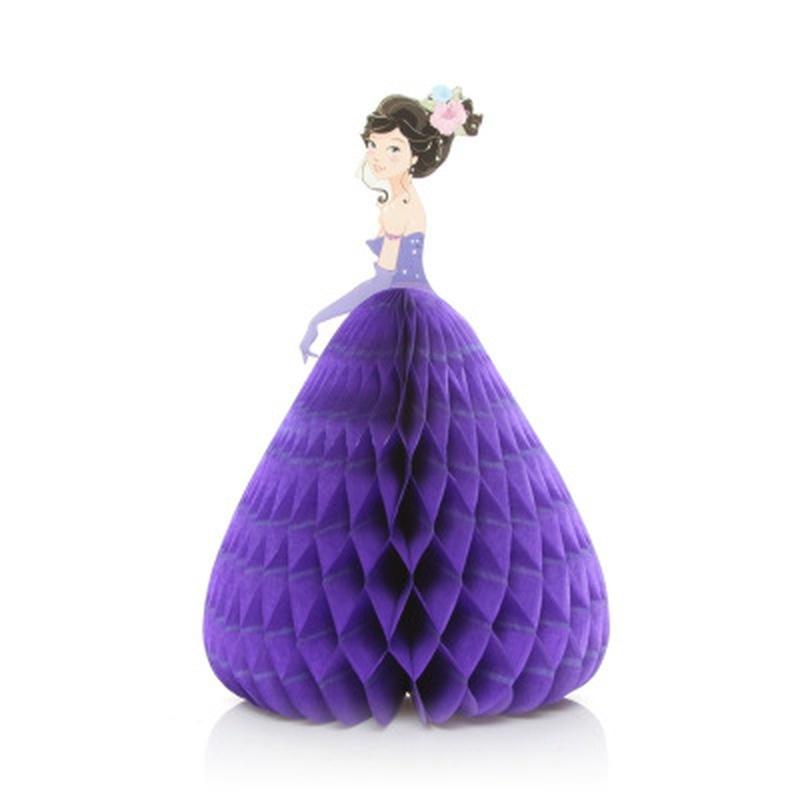 3D Wabenfaltung Teenager Mädchen Einladungskarten Können auf dem Tisch stehen Hochzeits- Geburtstagsfeierzubehör Th