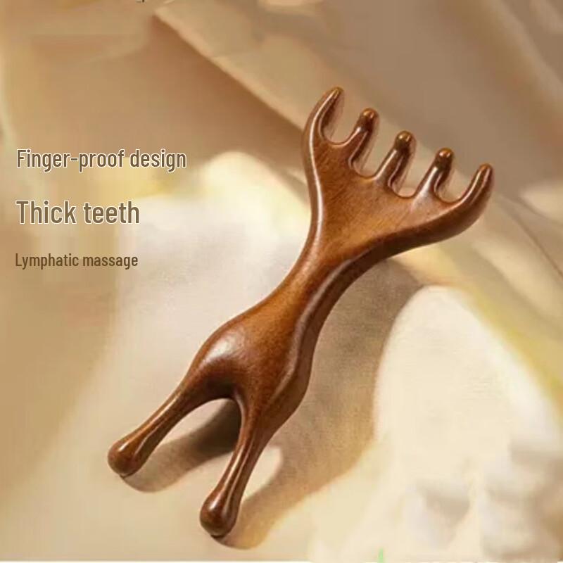 Sandalwood Deer Horn Scalp Massager Comb