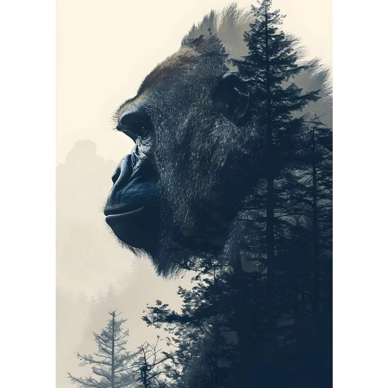 Animal and Forest Poster Eagle Wolf Tiger Lion Cat Panda Fox Tree Canvas for Living Room Home Decor Wall Art Mural