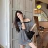 Summer Sexy One-Shoulder Striped Irregular Short-Sleeve Top for Women