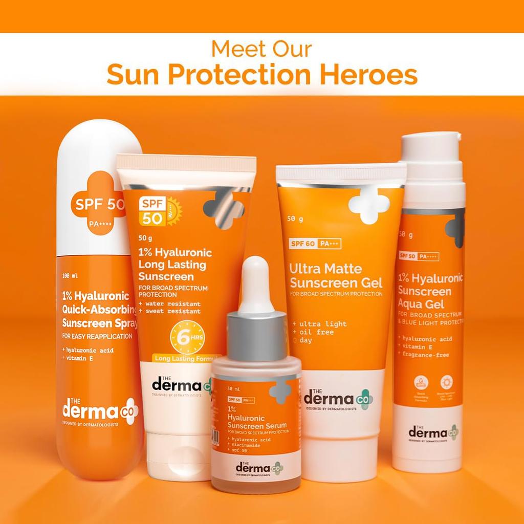 Die Derma Co. Hyaluronsäure Sonnenspray LSF 50 PA++++ Schnell einziehend Keine weißen Rückstände Für Gesicht und Körper 100 ml