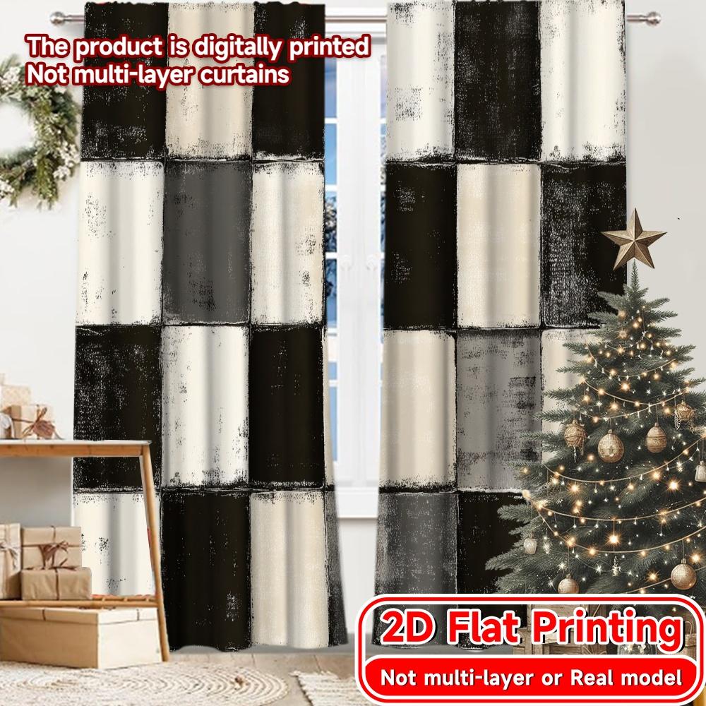

Set Of 2 Flat Printing Curtains Without Rod Coffee Gnomes Mugs Women Is Day Festival Fashion Versatile Fabric Curtain Polyester W100*H70(CM)-Rod Pocket&2PCS