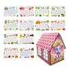 DIY Desk Calendar 2026 Diamond Art Calendar Crafting Kit Cute House Tabletop Calendar Monthly Planner Decoration for Home Office Bedroom